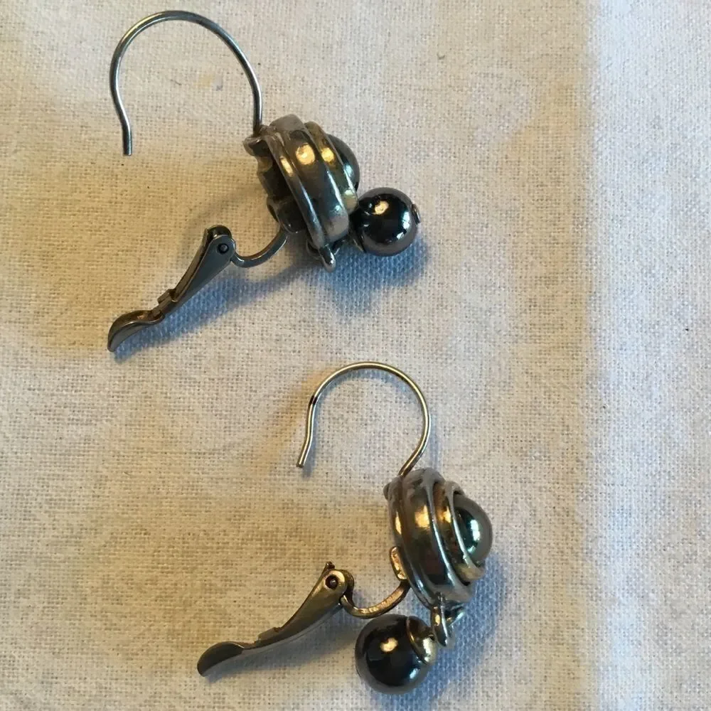 $8 ea or 3/$15 Silvertone Hematite-Colored Earring